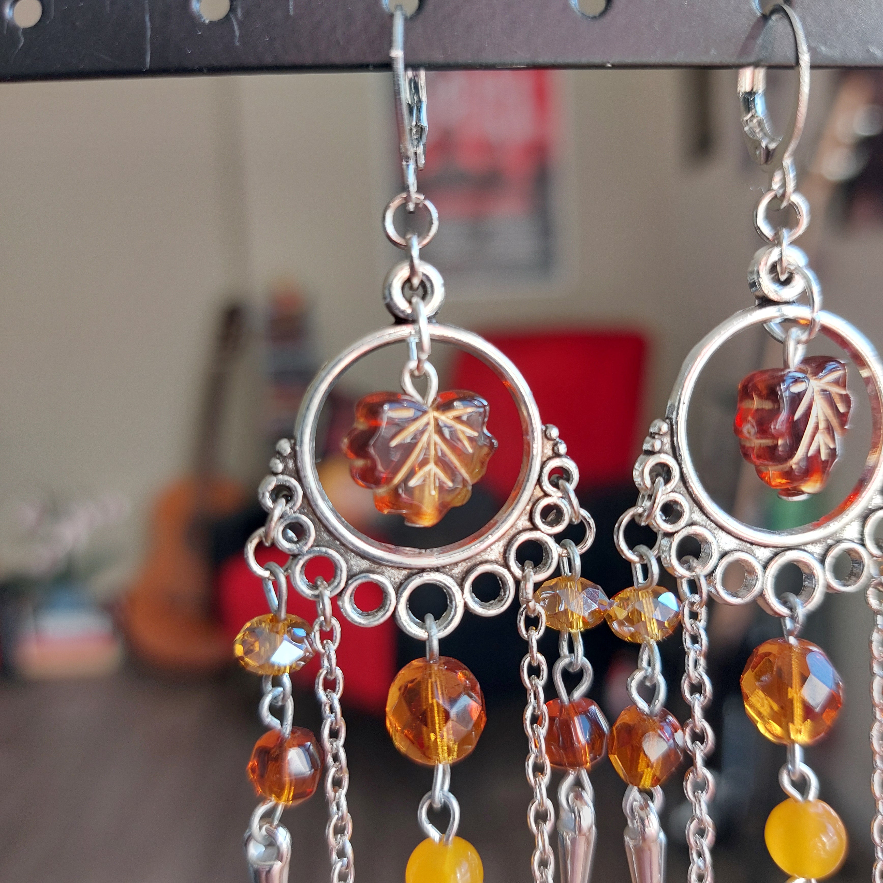 Boucles d'oreille "Feuille d'Automne"