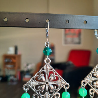 Boucles d'oreille "Green Velvet"