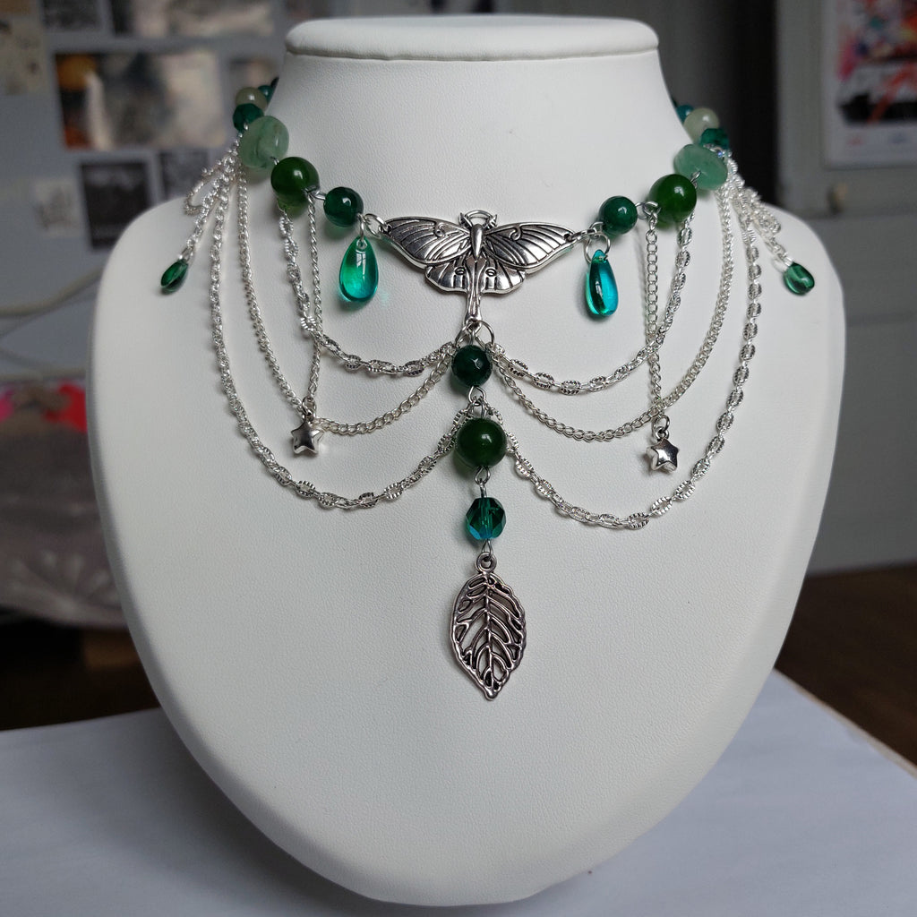 Collier "Papillon Vert"