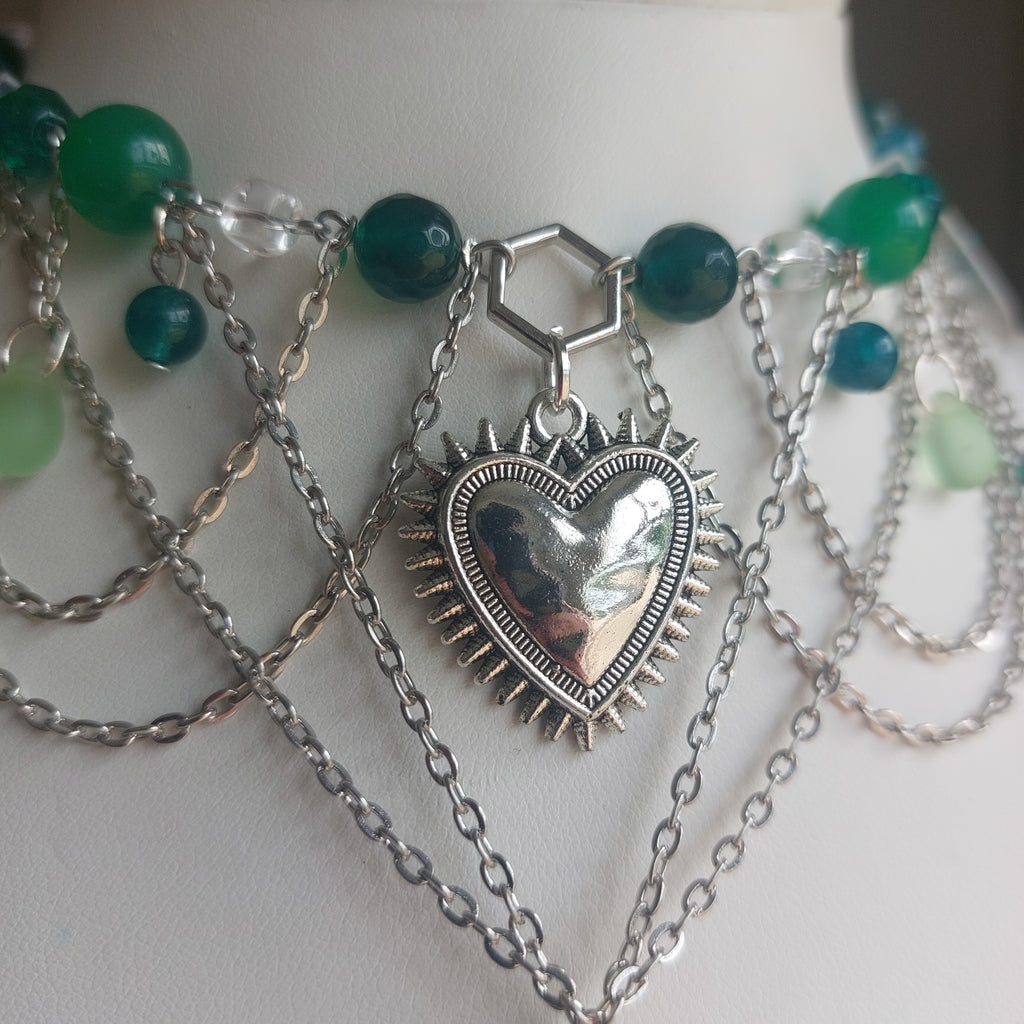 Collier "Moss Heart"