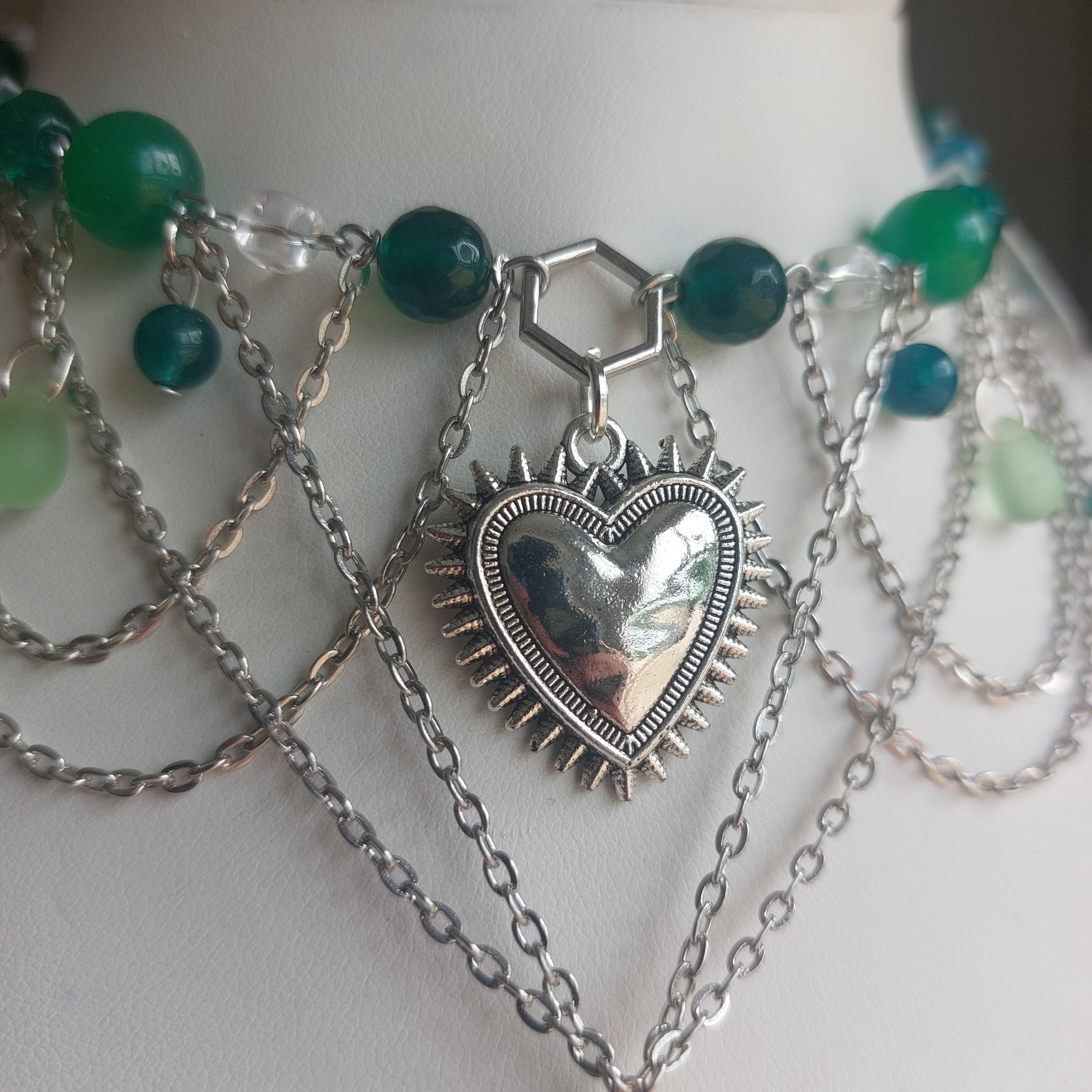 Collier "Moss Heart"