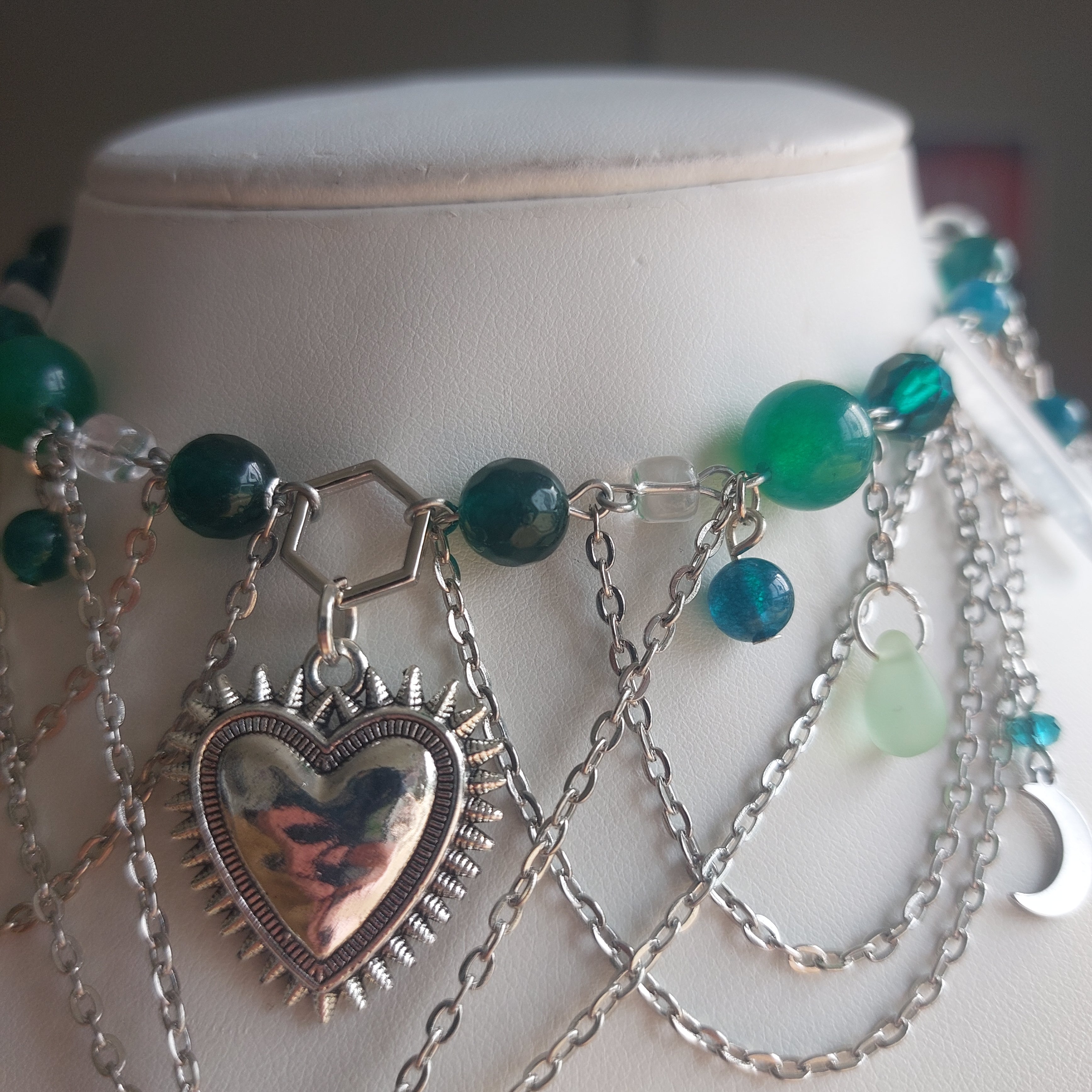 Collier "Moss Heart"