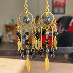 Boucles d'oreilles "Plume Dorée"
