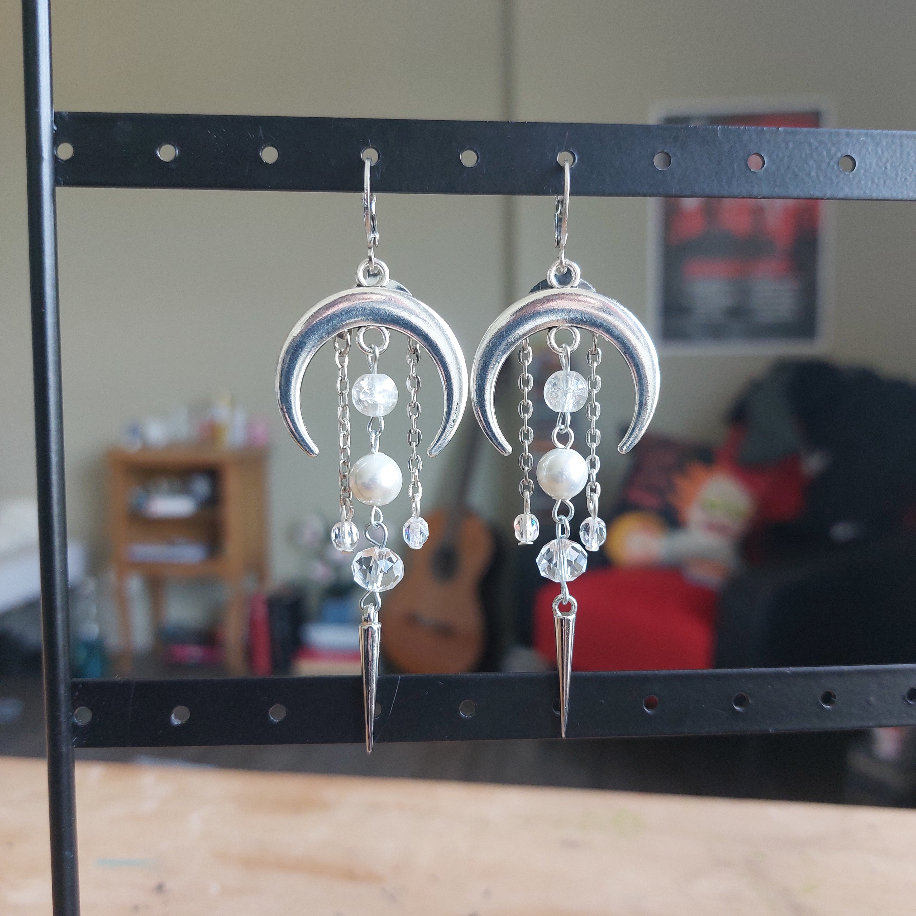 Boucles d'oreilles "White Moon"