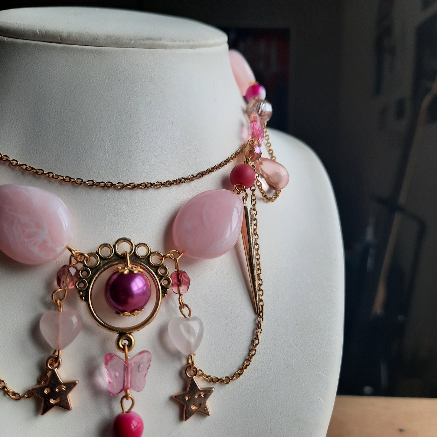 Collier "Fée Rose"