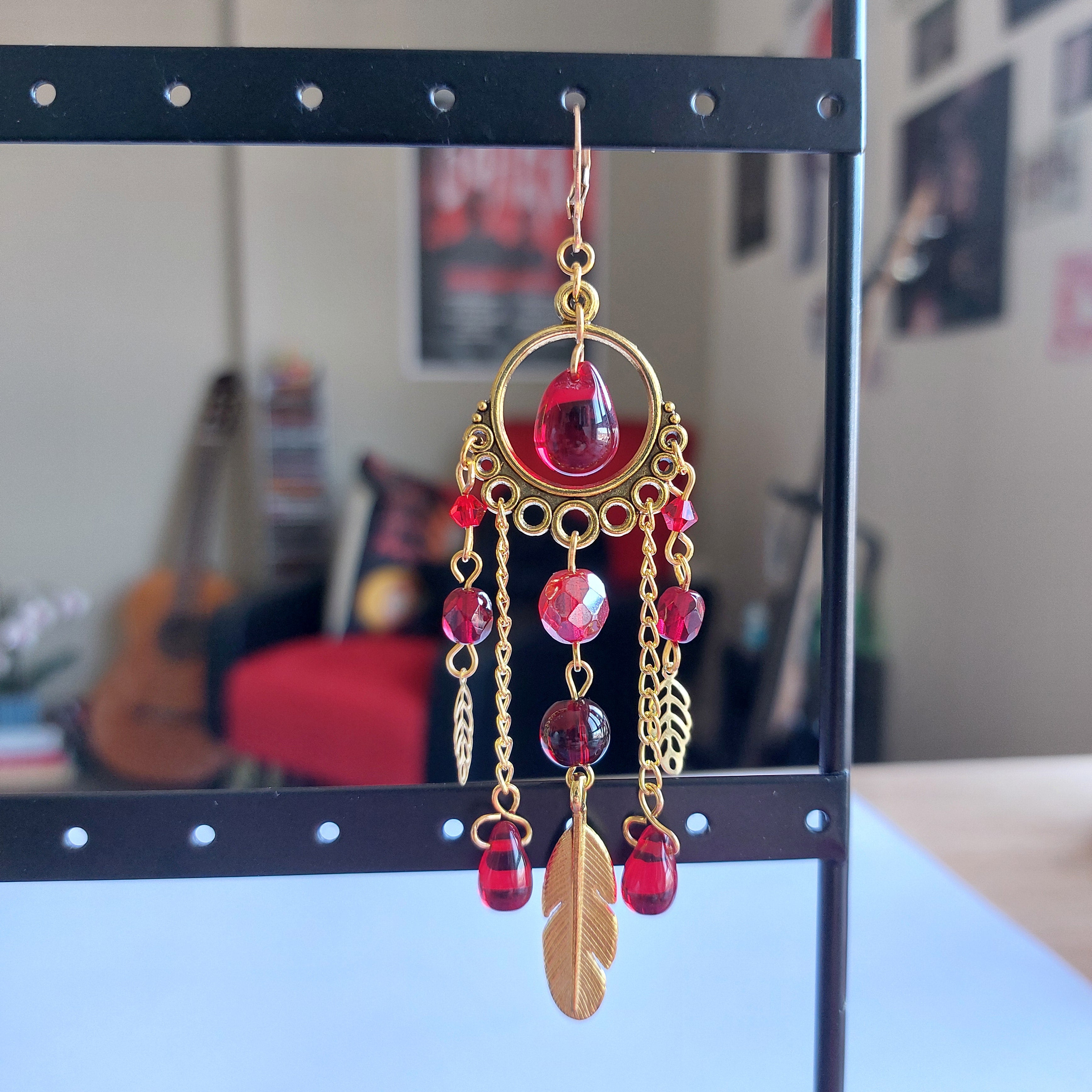 Boucles d'oreille "Vampire Doré"