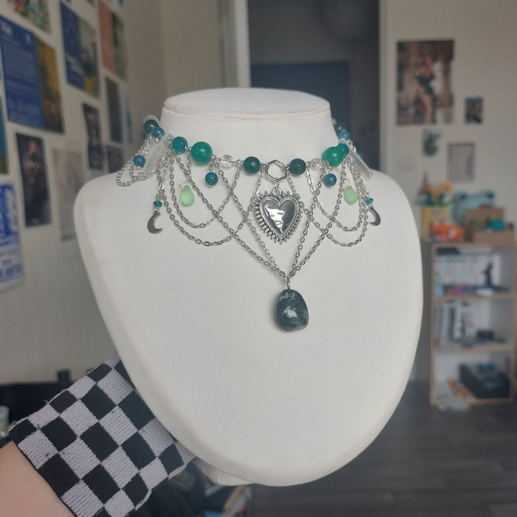 Collier "Moss Heart"