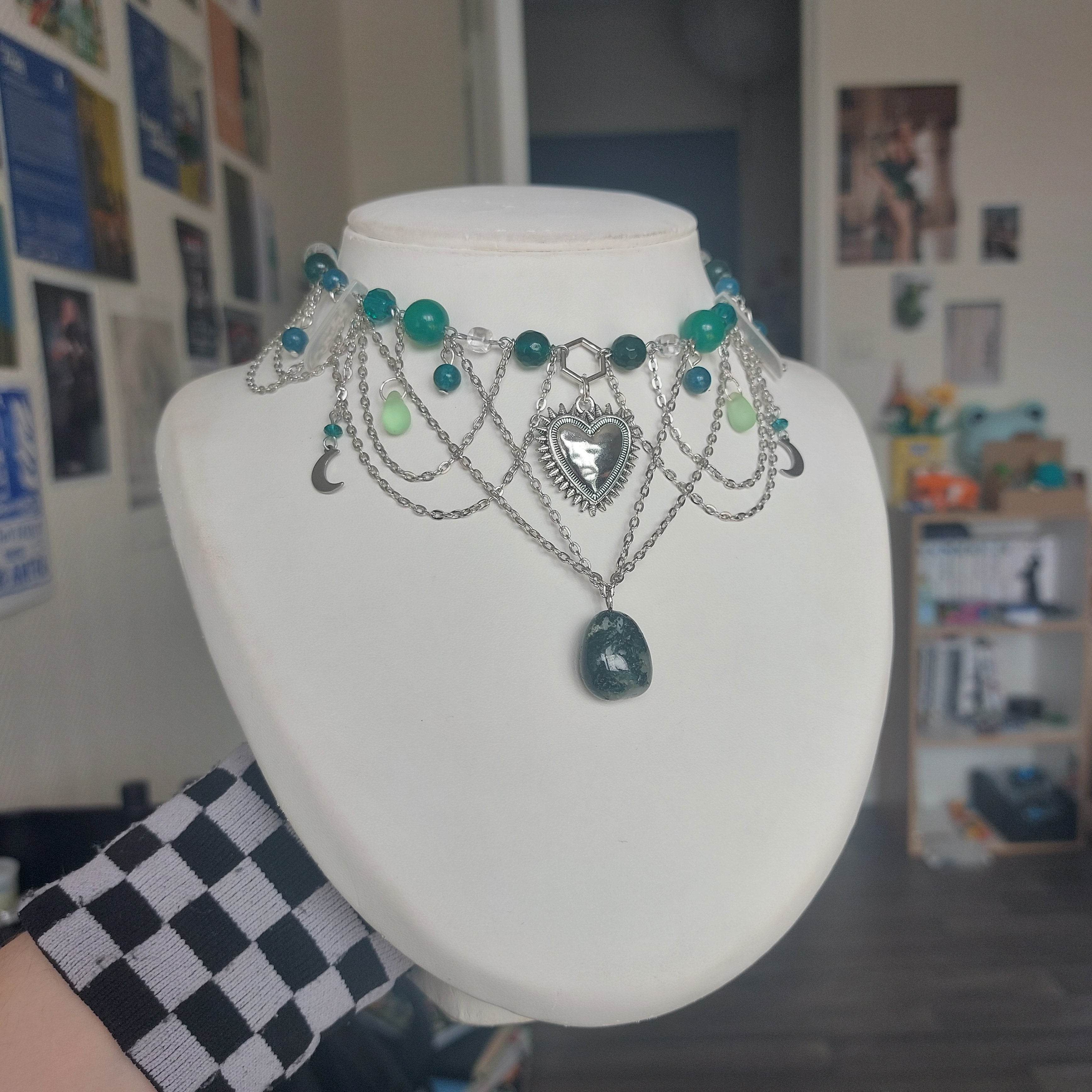 Collier "Moss Heart"