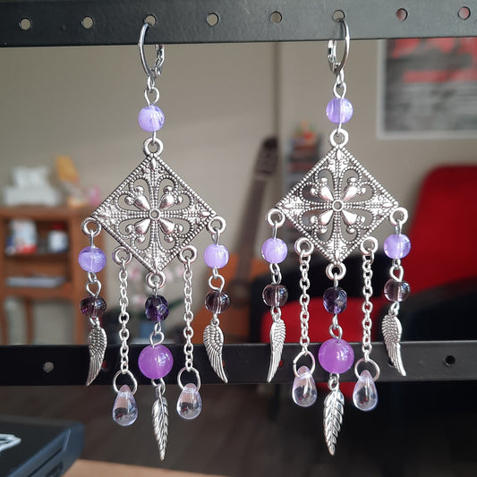 Boucles d'oreille "Purple Velvet"