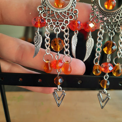 Boucles d'oreille "Rêves Oranges"