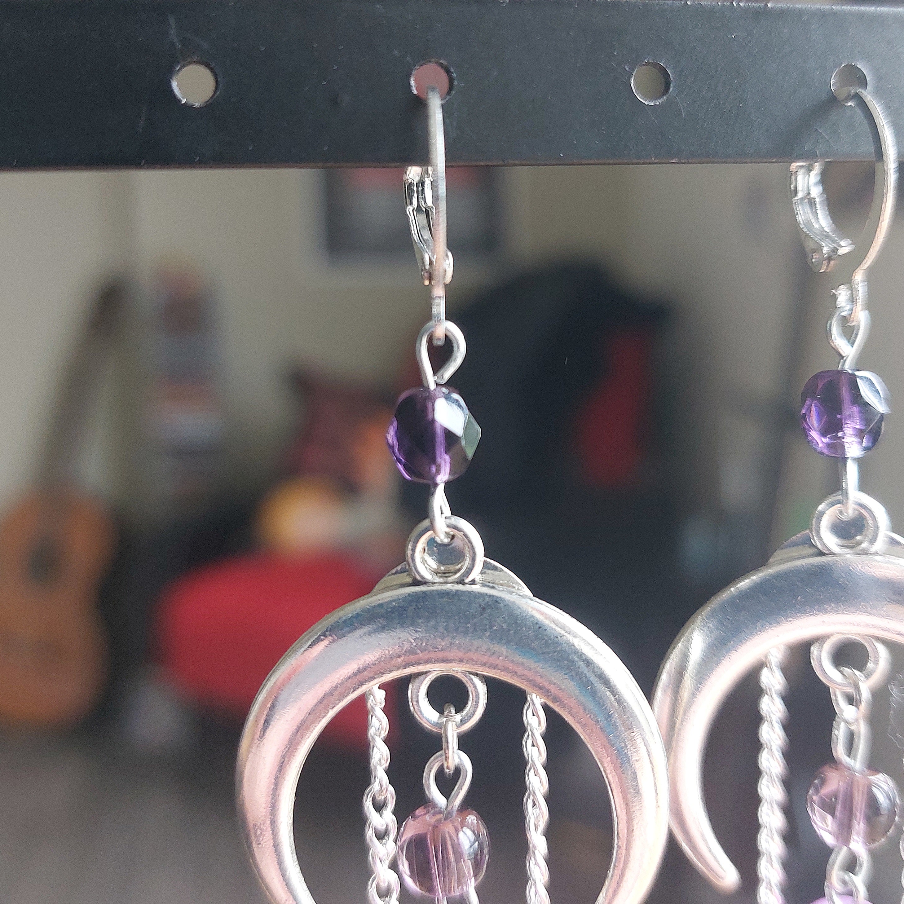 Boucles d'oreilles "Purple Moon"