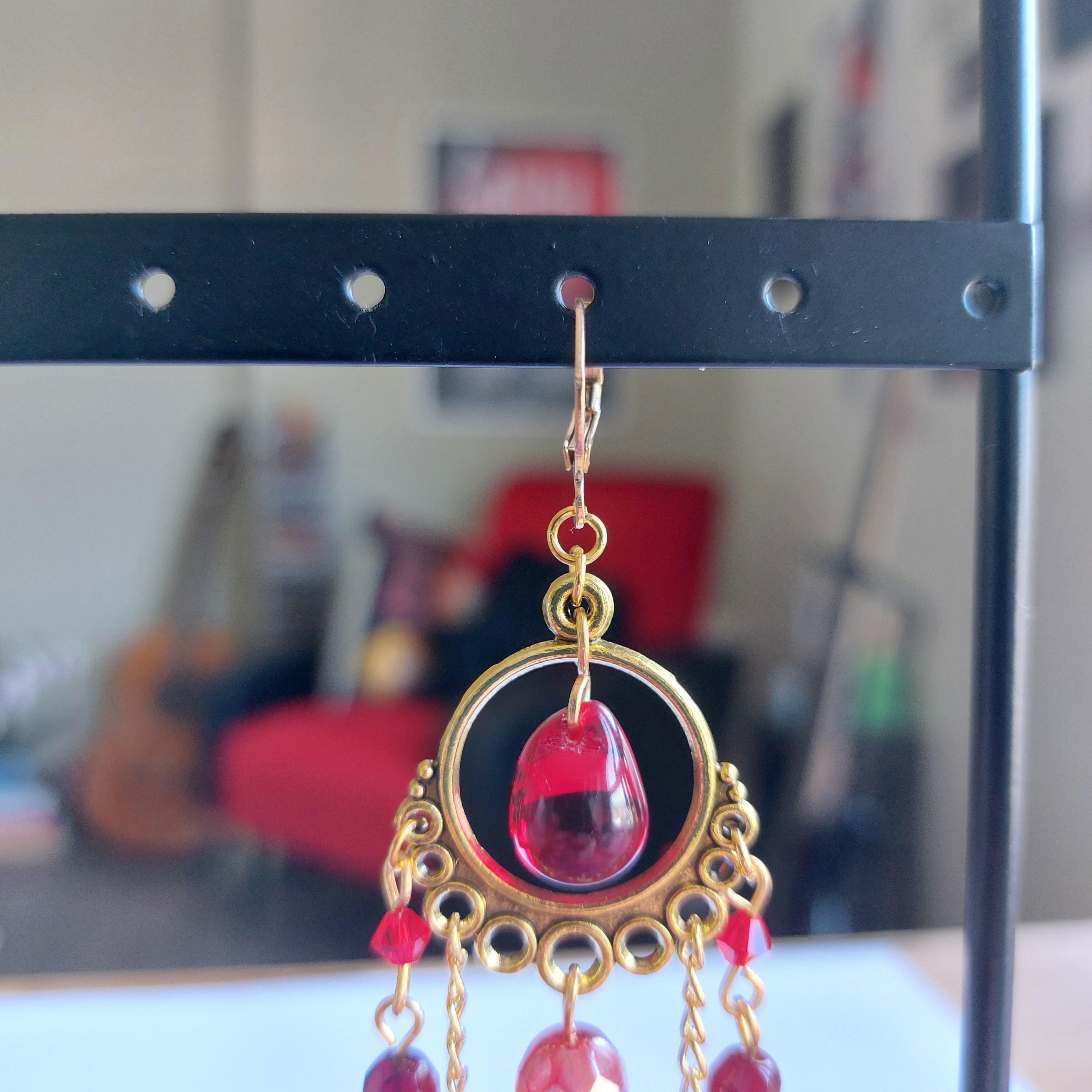 Boucles d'oreille "Vampire Doré"