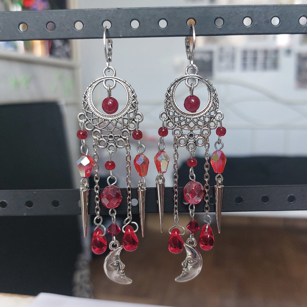 Boucles d'oreilles "Blood Moon"