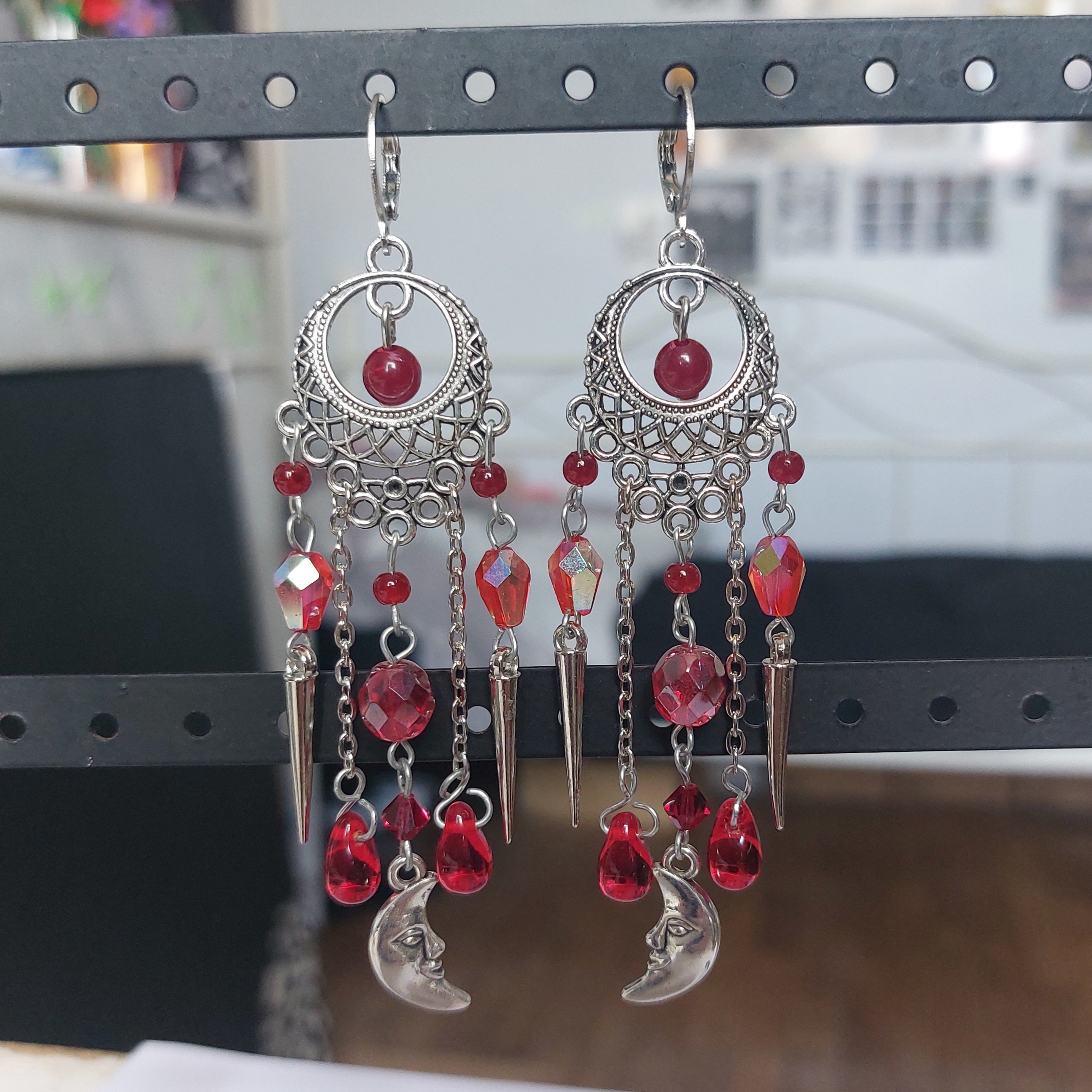 Boucles d'oreilles "Blood Moon"