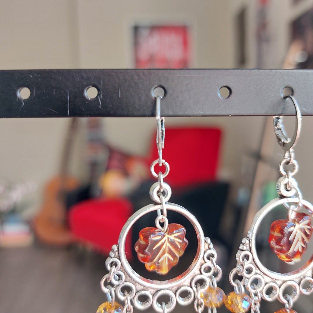 Boucles d'oreille "Feuille d'Automne"