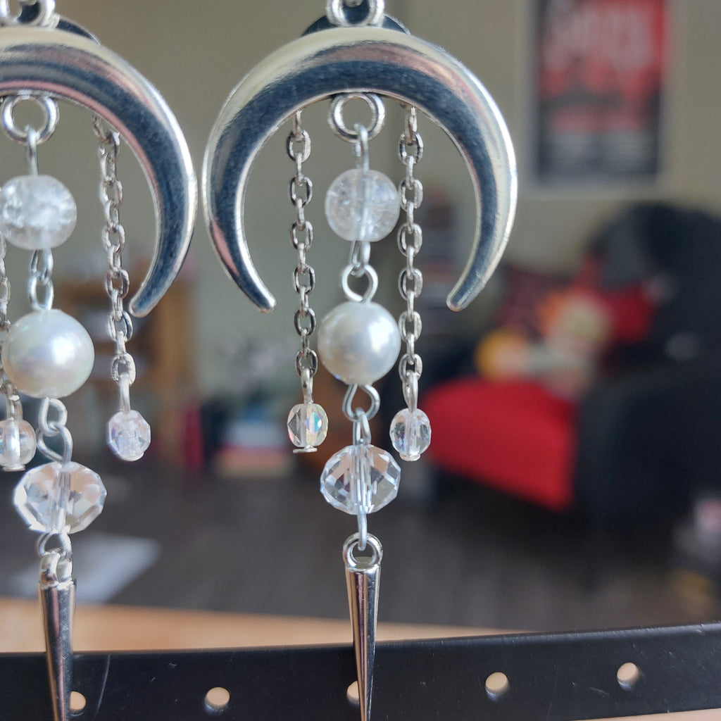 Boucles d'oreilles "White Moon"