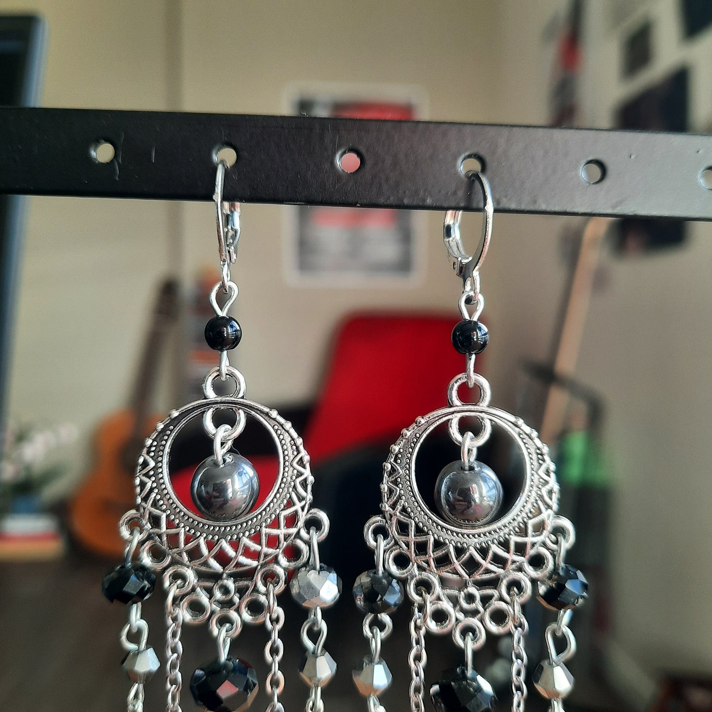 Boucles d'oreille "Rêve Noir"