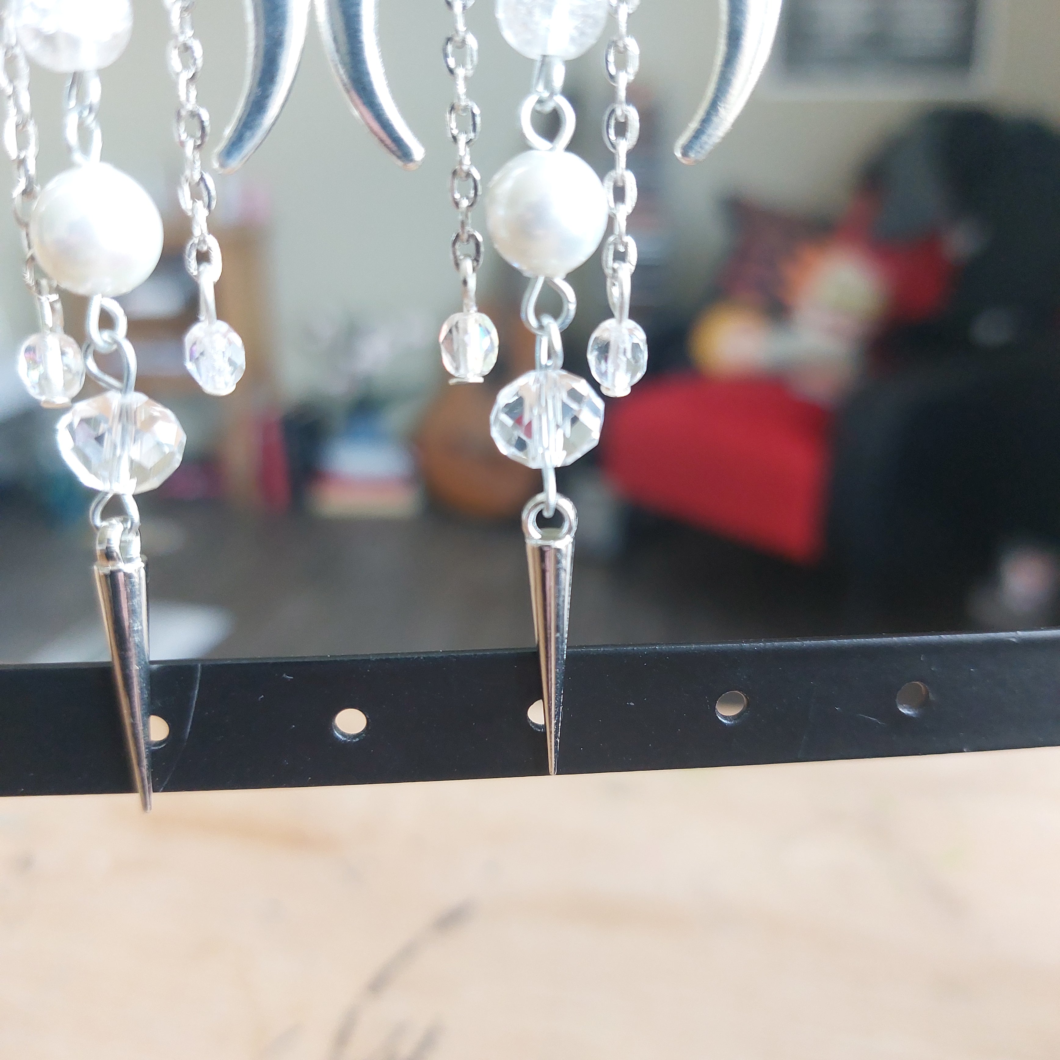 Boucles d'oreilles "White Moon"