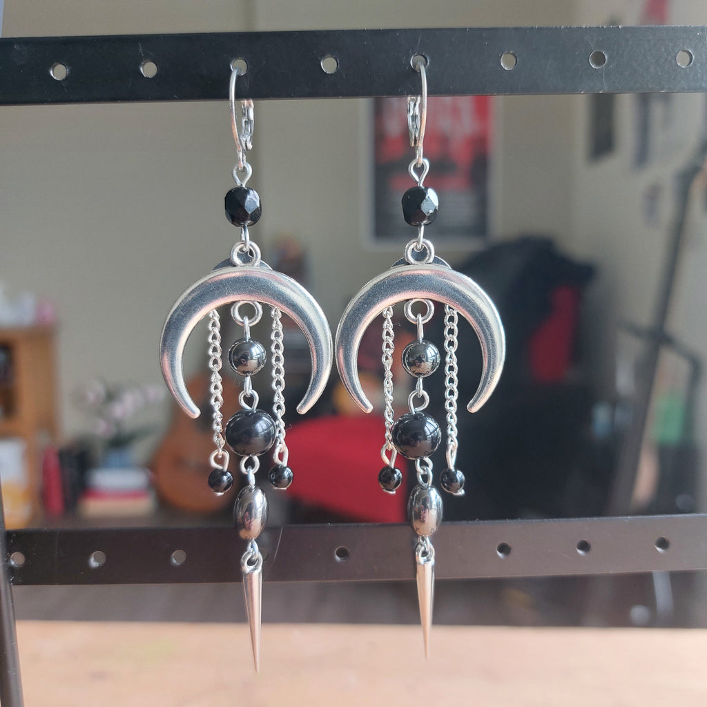 Boucles d'oreilles "Black Moon"