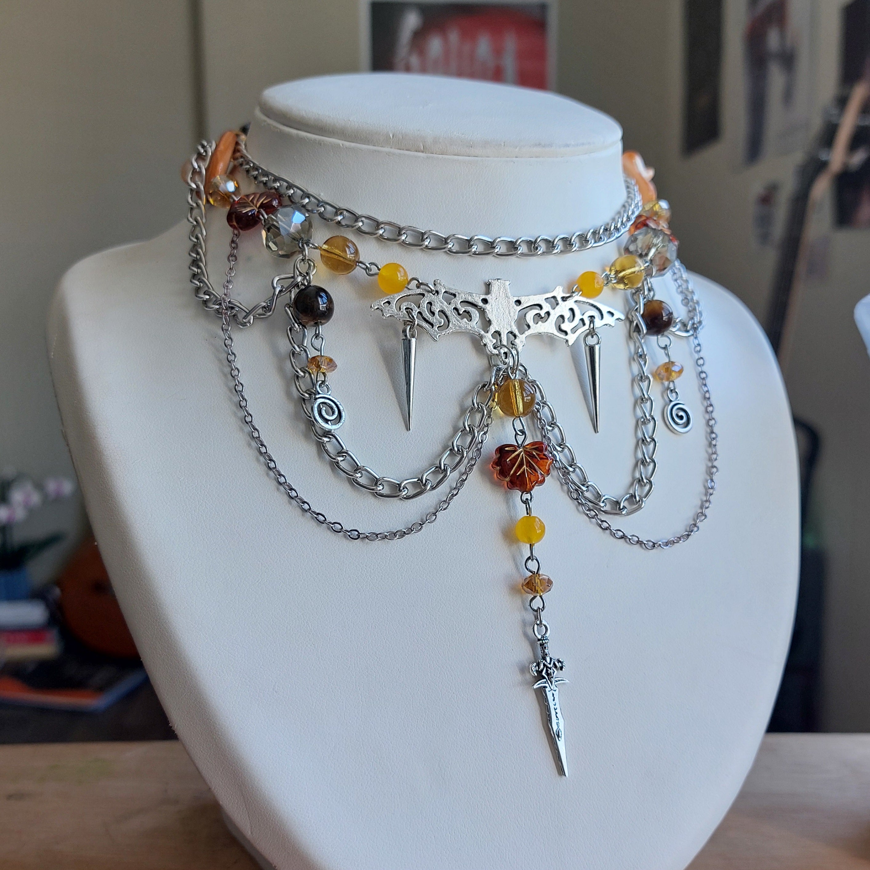 Collier "Spiky Bat"