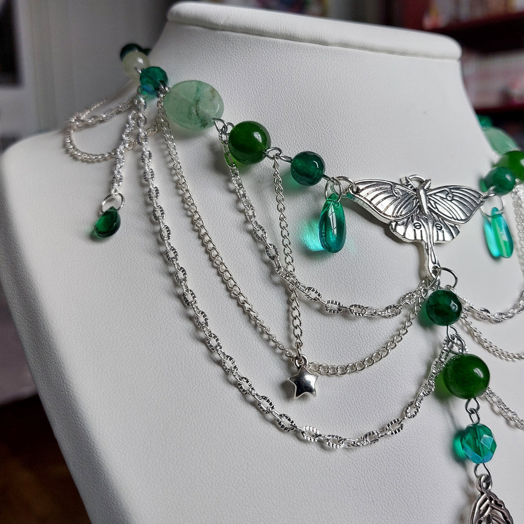 Collier "Papillon Vert"