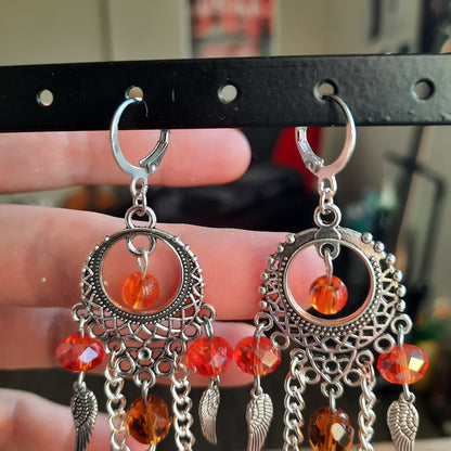 Boucles d'oreille "Rêves Oranges"