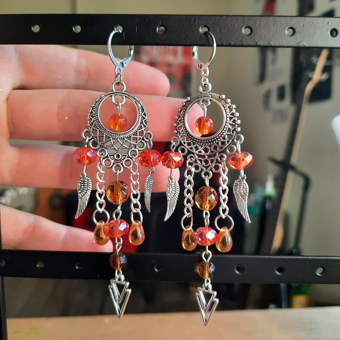 Boucles d'oreille "Rêves Oranges"