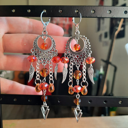 Boucles d'oreille "Rêves Oranges"