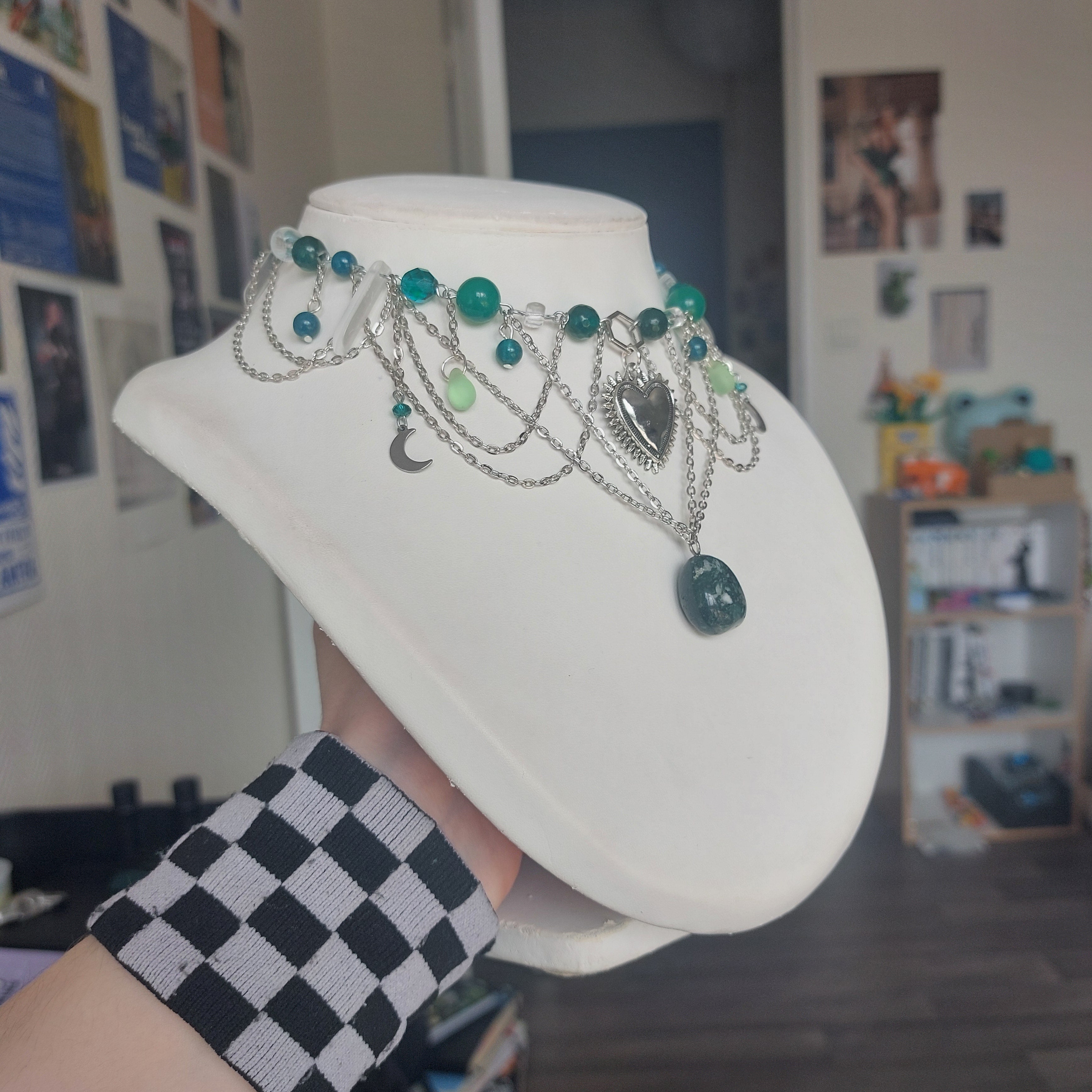 Collier "Moss Heart"