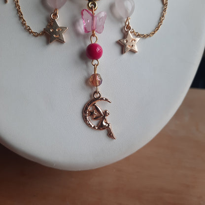 Collier "Fée Rose"