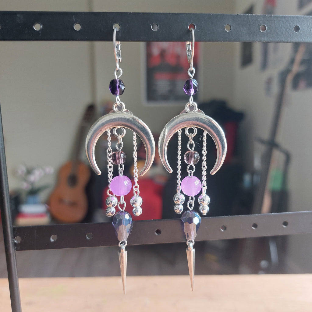 Boucles d'oreilles "Purple Moon"