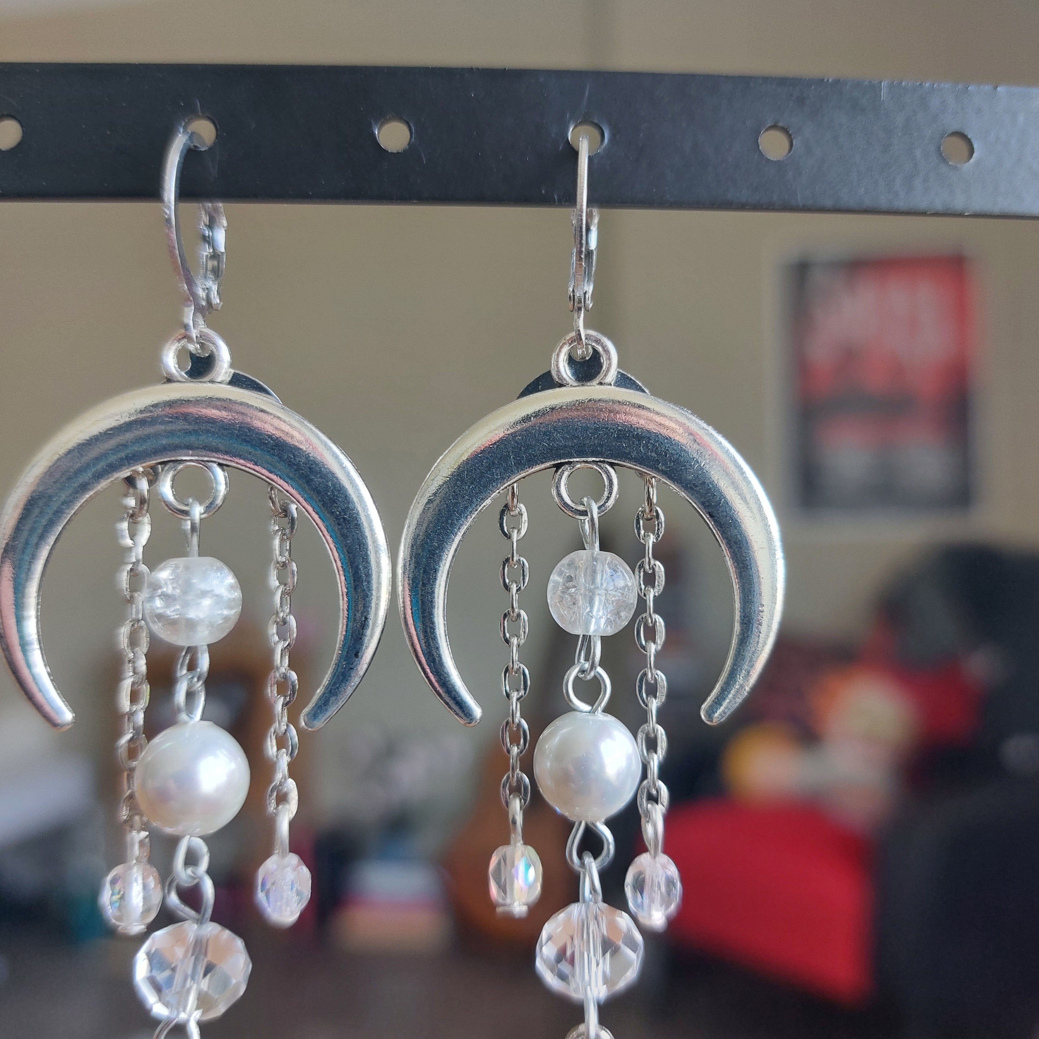 Boucles d'oreilles "White Moon"