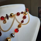Collier  "Rose dorée"