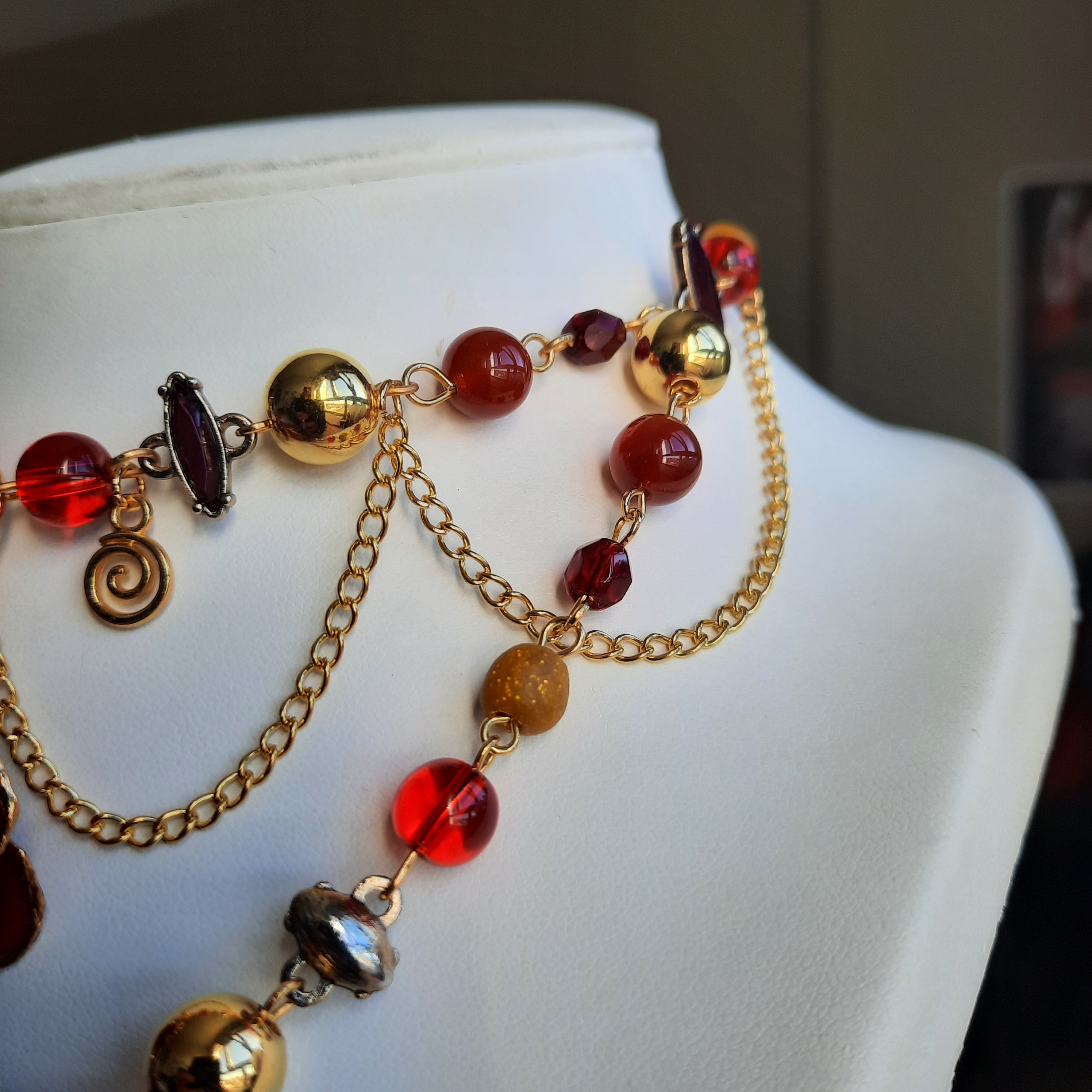 Collier  "Rose dorée"