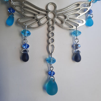 Collier  "Libellule bleue"
