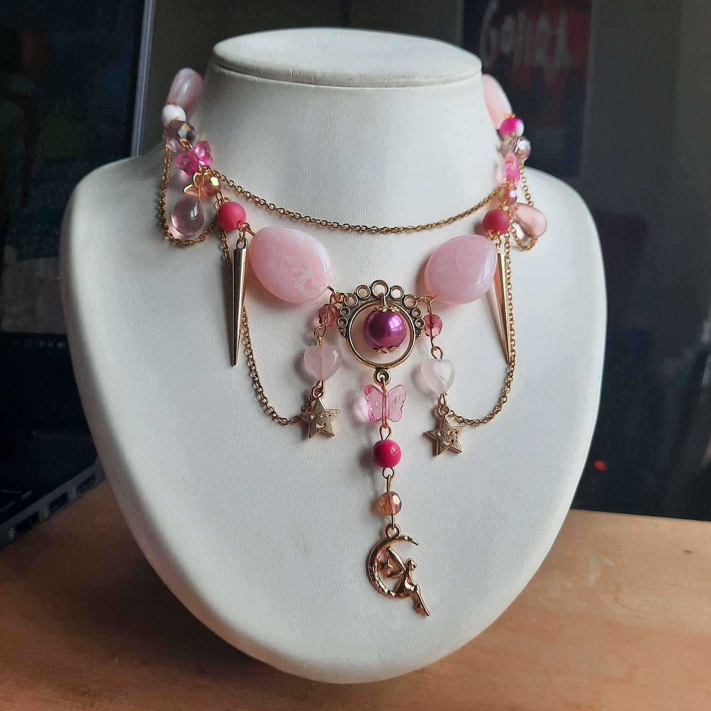 Collier "Fée Rose"