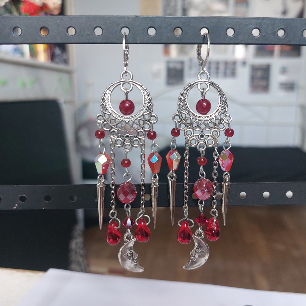 Boucles d'oreilles "Blood Moon"