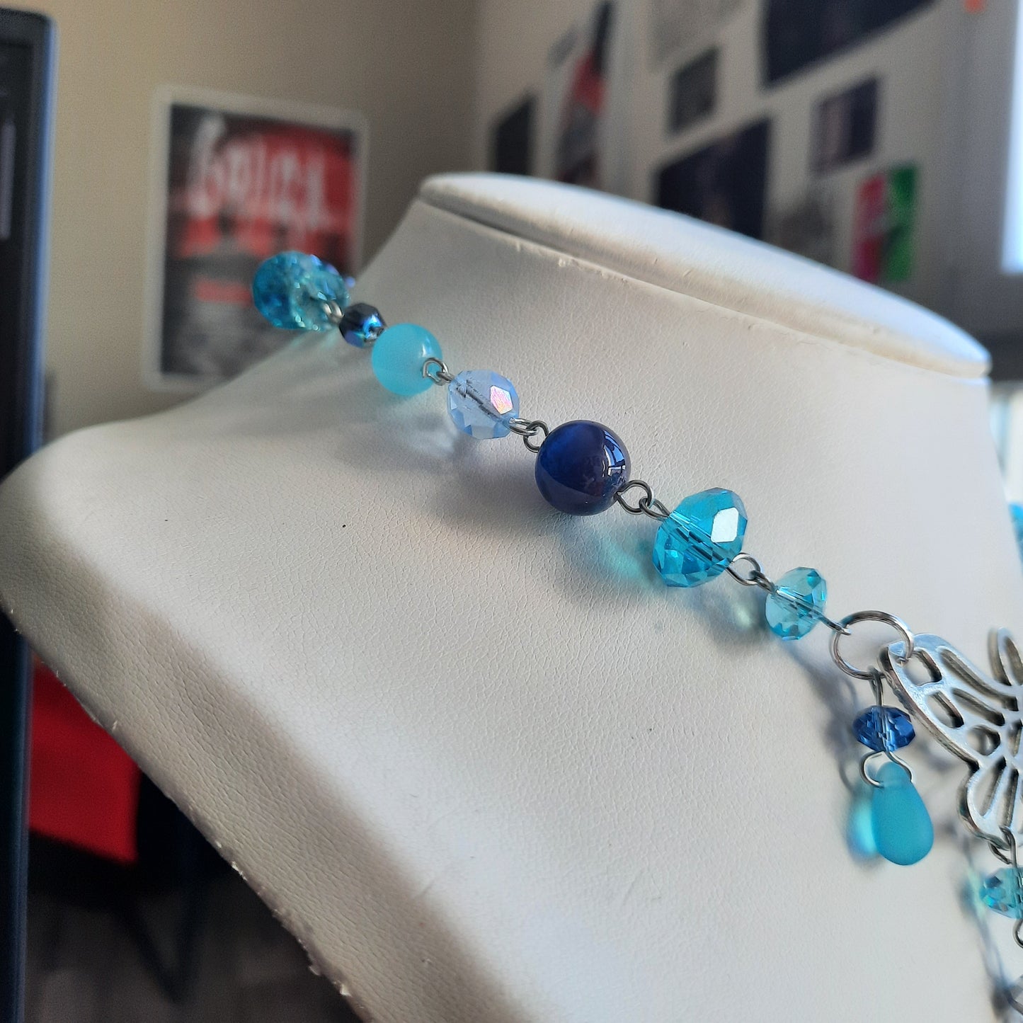 Collier  "Libellule bleue"