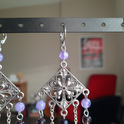 Boucles d'oreille "Purple Velvet"