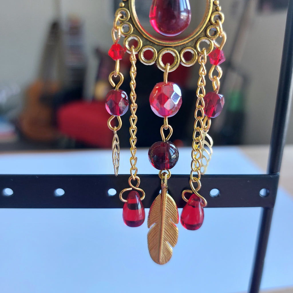 Boucles d'oreille "Vampire Doré"
