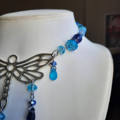 Collier  "Libellule bleue"