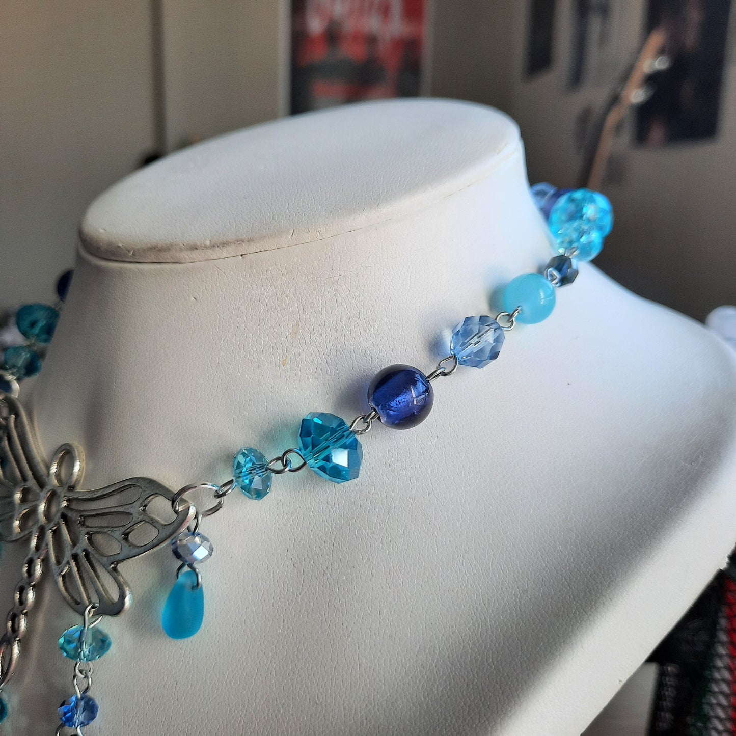 Collier  "Libellule bleue"