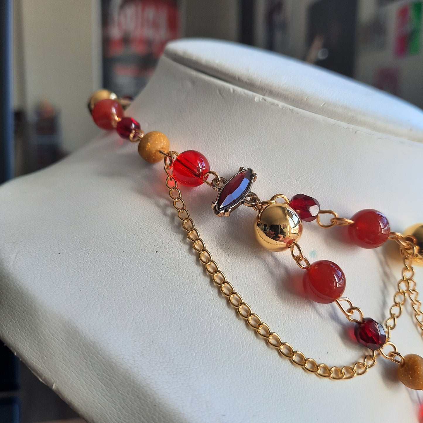 Collier  "Rose dorée"