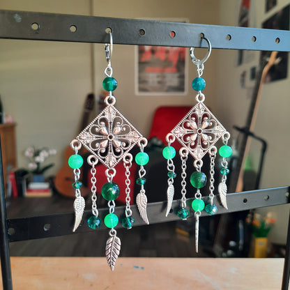 Boucles d'oreille "Green Velvet"