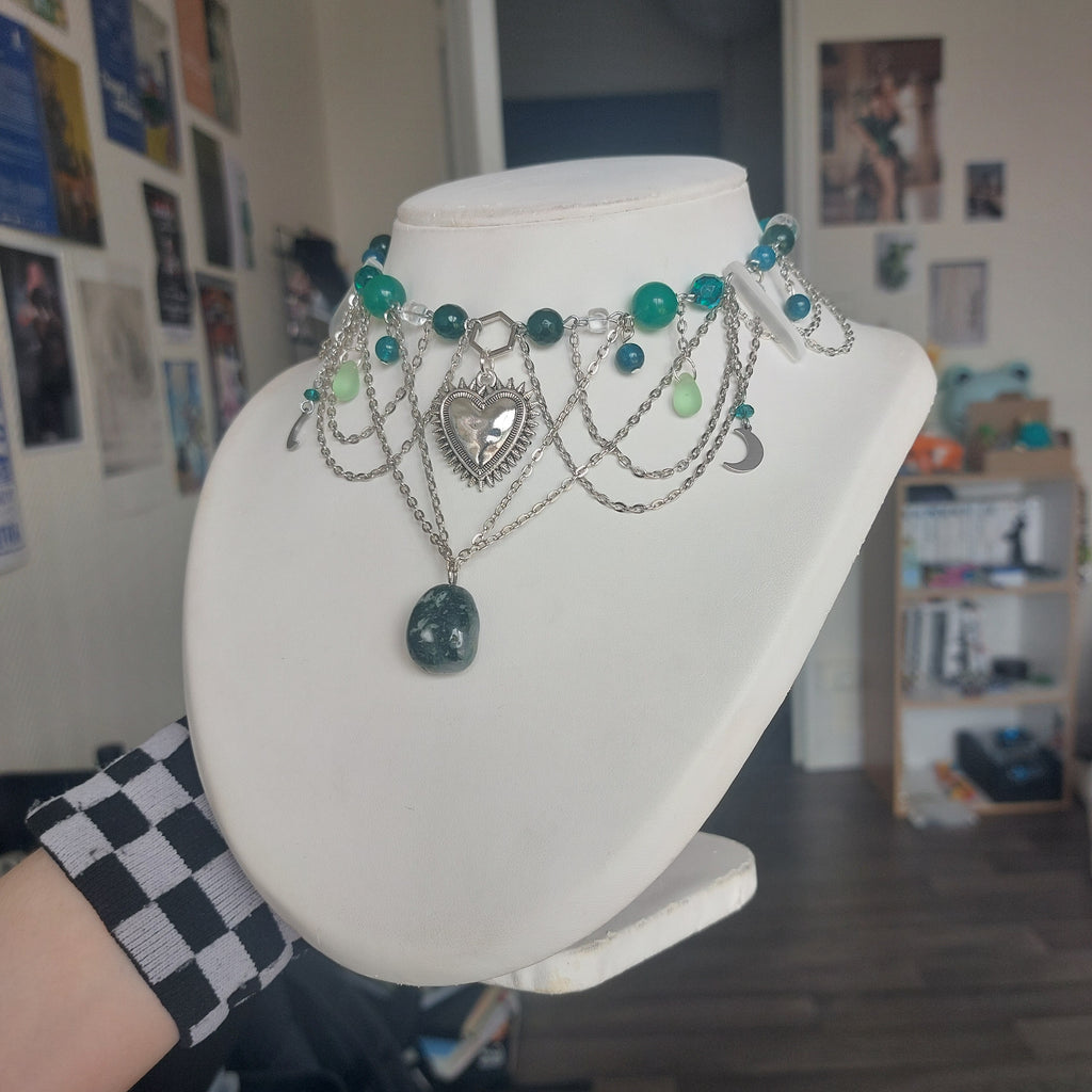 Collier "Moss Heart"