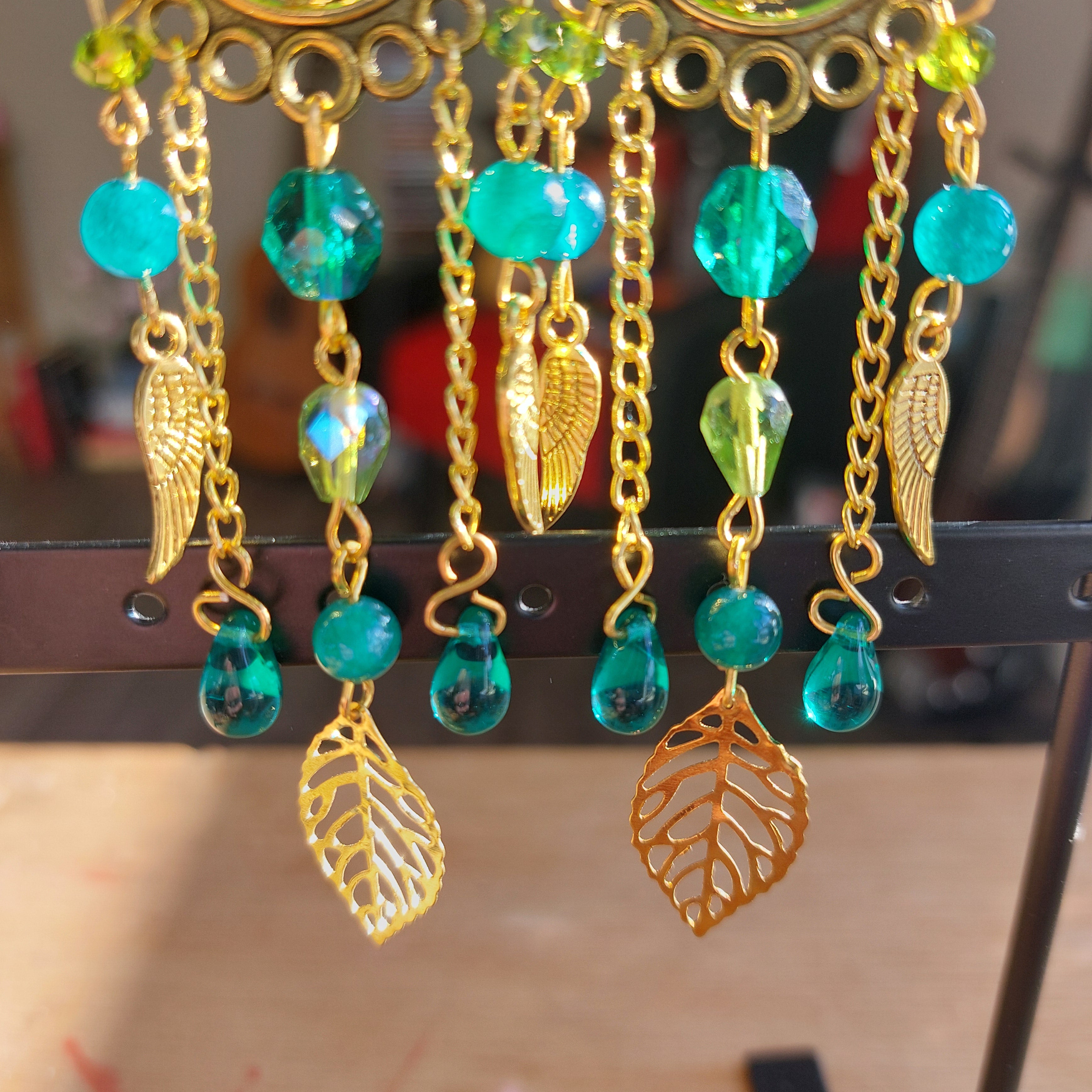 Boucles d'oreilles "Feuille Dorée"