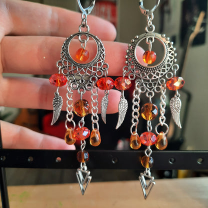 Boucles d'oreille "Rêves Oranges"