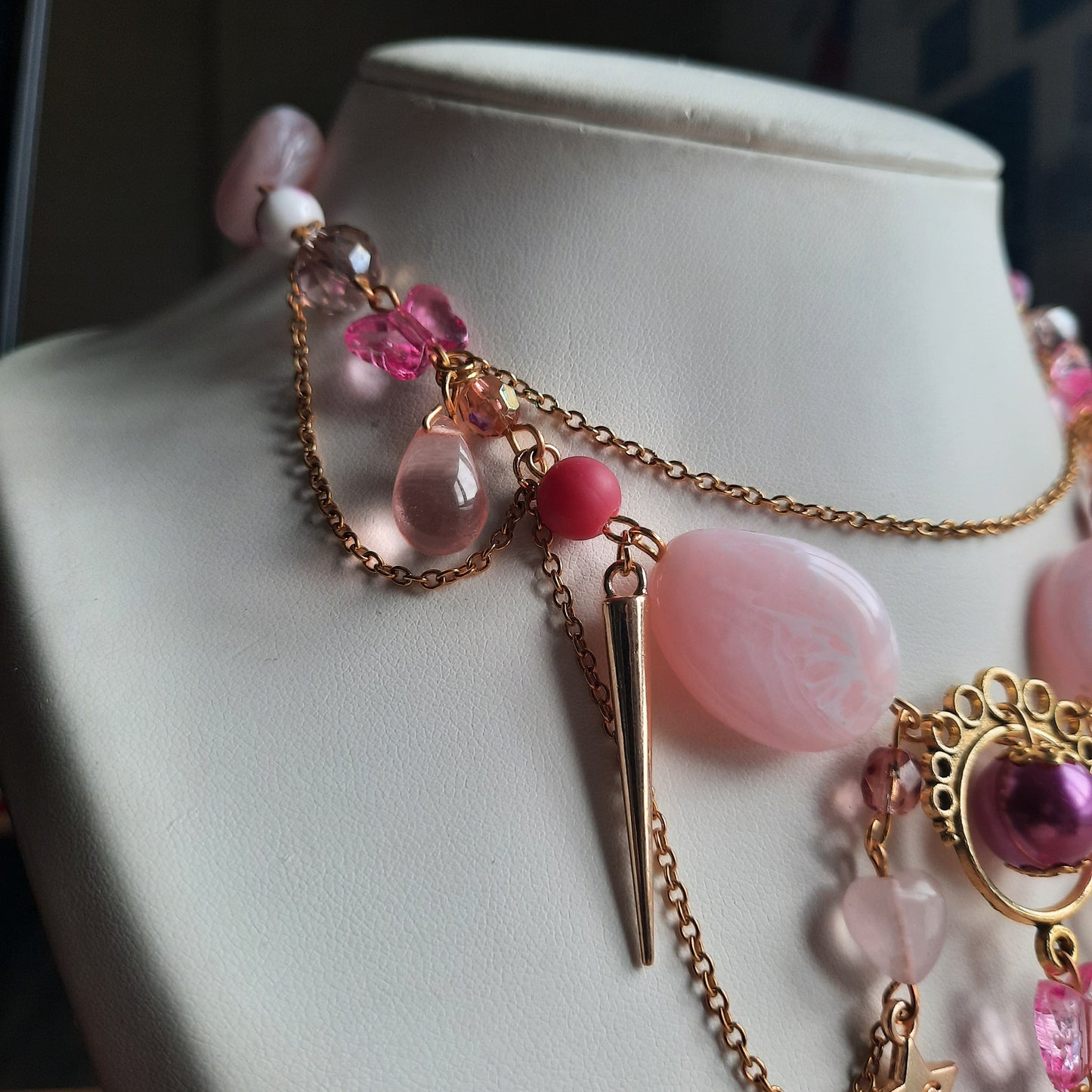 Collier "Fée Rose"