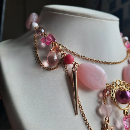Collier "Fée Rose"