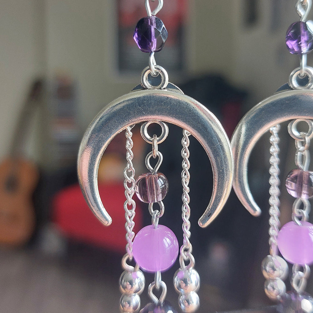 Boucles d'oreilles "Purple Moon"